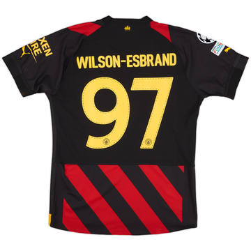 2022-23 Manchester City Match Issue Champions League Away Shirt Wilson-Esbrand #97