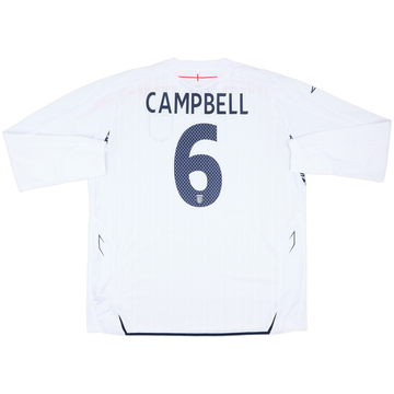 2007 England Match Issue Home L/S Shirt Campbell #6