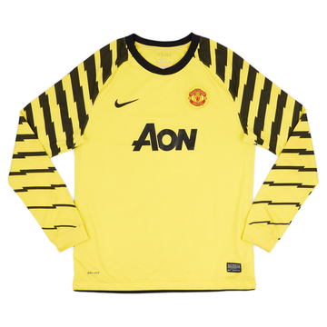 2010-11 Manchester United Yellow GK Shirt - 8/10 - (XL.Boys)