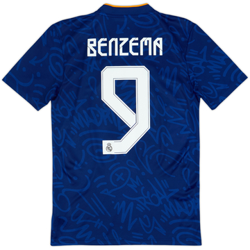 2021-22 Real Madrid Away Shirt Benzema #9 - 8/10 - (XS)