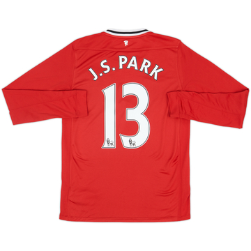 2011-12 Manchester United Home L/S Shirt J.S.Park #13 - 7/10 - (XL.Boys)