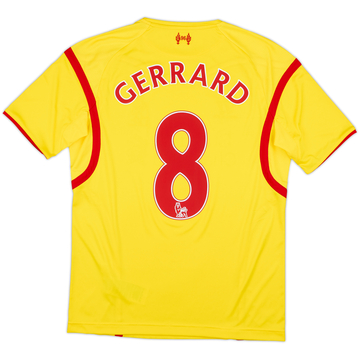 2014-15 Liverpool Away Shirt Gerrard #8 - 10/10 - (XL.Boys)