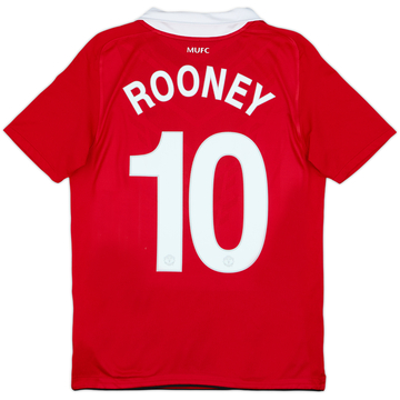2010-11 Manchester United Home Shirt Rooney #10 - 8/10 - (XL.Boys)