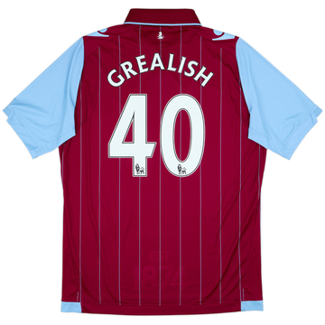 2014-15 Aston Villa Home Shirt Grealish #40 - 8/10 - (XL)
