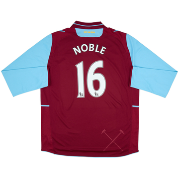 2012-13 West Ham Home L/S Shirt Noble #16 - 8/10 - (XL)