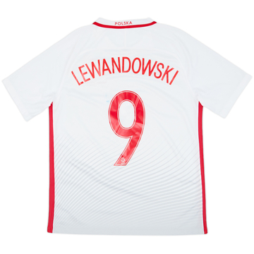 2016-18 Poland Home Shirt Lewandowski #9 - 5/10 - (M)