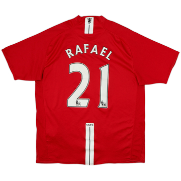2007-09 Manchester United Home Shirt Rafael #21 - 6/10 - (S)