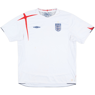2005-07 England Home Shirt - 4/10 - (XXL)