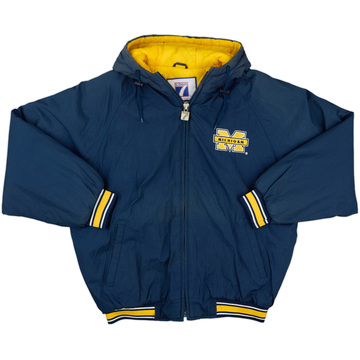 1990s Michigan Wolverines Logo 7 Rain Coat - 7/10 - (L)