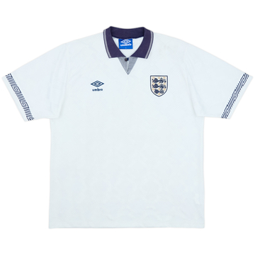 1990-92 England Home Shirt - 8/10 - (L)