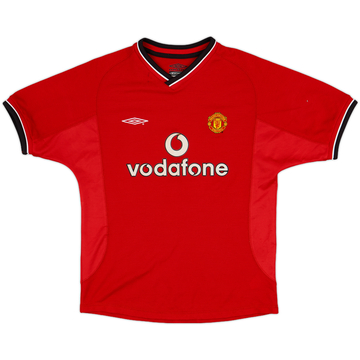2000-02 Manchester United Home Shirt - 9/10 - (M.Boys)