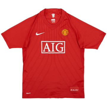 2007-09 Manchester United Home Shirt - 5/10 - (XL.Boys)