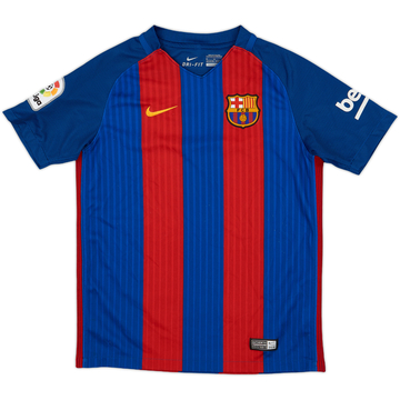 2016-17 Barcelona Home Shirt - 8/10 - (M.Boys)