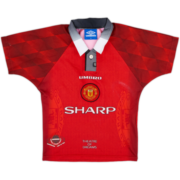 1996-98 Manchester United Home Shirt - 6/10 - (S.Boys)