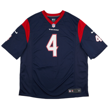 2017 Houston Texans Watson #4 Nike Game Home Jersey (Very Good) XXL