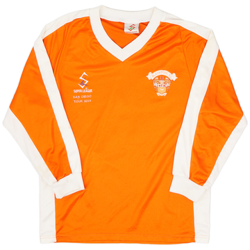 1999-01 Blackpool 'San Diego Tour 2001' L/S Home Shirt #5 - 7/10 - (XL.Boys)