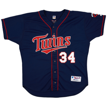 2002 Minnesota Twins Puckett #34 Authentic Russell Athletic Alternate Jersey (Excellent) XXL