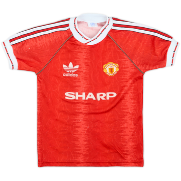 1990-92 Manchester United Home Shirt - 5/10 - (S.Boys)