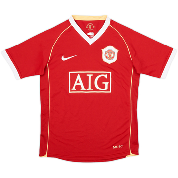 2006-07 Manchester United Home Shirt - 9/10 - (M.Boys)