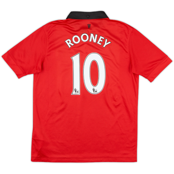 2013-14 Manchester United Home Shirt Rooney #10 - 9/10 - (M.Boys)