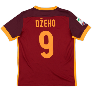 2015-16 Roma Home Shirt Dzeko #9 - 10/10 - (M.Boys)