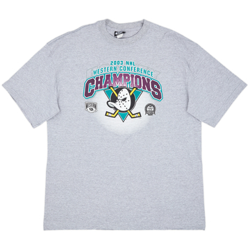 2003 Mighty Ducks of Anaheim Western Conference Champions Vans Tee - 9/10 - (XL)