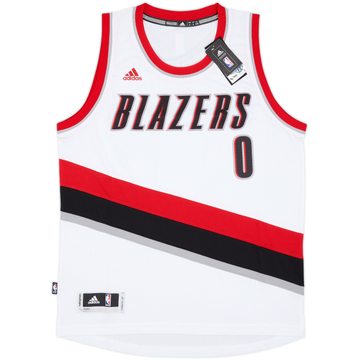 2014-17 Portland Trail Blazers Lillard #0 adidas Swingman Home Jersey (L)