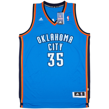 2010-14 Oklahoma City Thunder Durant #35 adidas Swingman Away Jersey (XL)