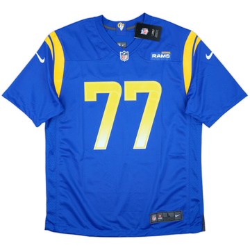 2020-21 LA Rams Whitworth #77 Nike Game Home Jersey (L)