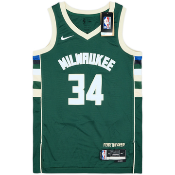 2017-25 Milwaukee Bucks Antetokounmpo #34 Nike Swingman Away Jersey (XS)