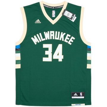 2015-17 Milwaukee Bucks Antetokounmpo #34 adidas Away Jersey (M)