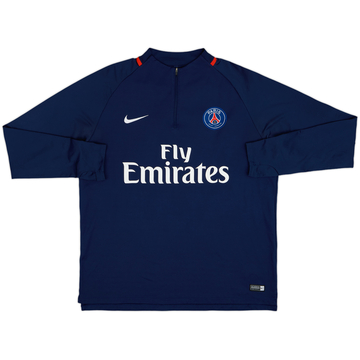 2017-18 Paris Saint-Germain Nike 1/4 Zip Drill Top - 6/10 - (XL)