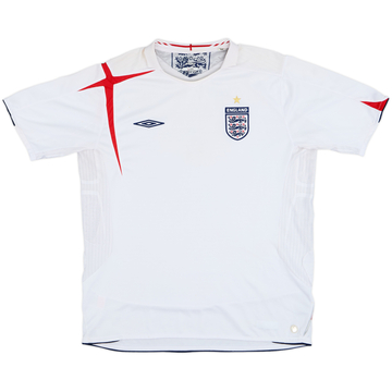 2005-07 England Home Shirt - 5/10 - (XL)