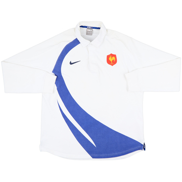 2008-09 France Rugby Polo L/S Shirt - 9/10 - (XL)