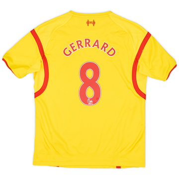 2014-15 Liverpool Away Shirt Gerrard #8 - 6/10 - (M.Boys)