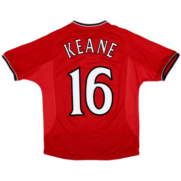 2000-02 Manchester United Home Shirt Keane #16 - 8/10 - (Y)