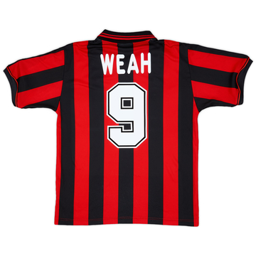 1995-96 AC Milan Home Shirt Weah #9 - 7/10 - (S)