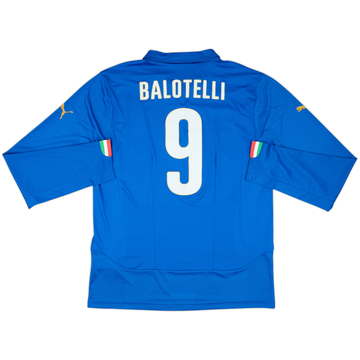 2014-15 Italy Home L/S Shirt Balotelli #9 (XL)