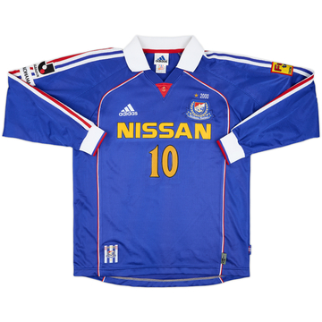 2000 Yokohama Marinos Home L/S Shirt #10 (Nakamura) - 6/10 - (L)