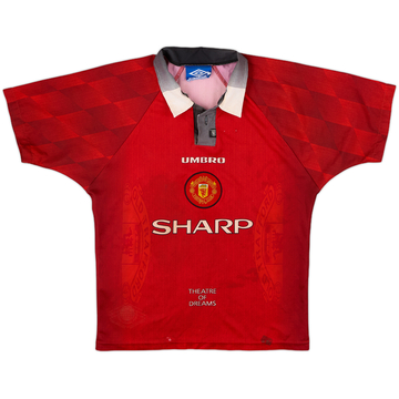 1996-98 Manchester United Home Shirt - 4/10 - (L.Boys)