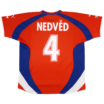 2000-02 Czech Republic Home Shirt Nedved #4 - 5/10 - (XL)