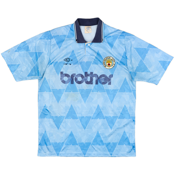 1991-93 Manchester City Home Shirt - 5/10 - (M)