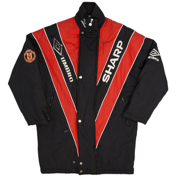 1992-93 Manchester United Umbro Padded Bench Coat - 6/10 - (M)