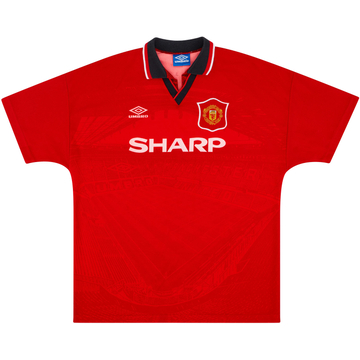 1994-96 Manchester United Home Shirt - 8/10 - Y