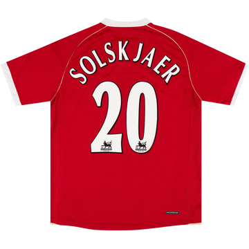2006-07 Manchester United Home Shirt Solskjaer #20 (7/10) XXL