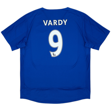 2015-16 Leicester Home Shirt Vardy #9 - 8/10 - (XL)
