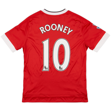 2015-16 Manchester United Home Shirt Rooney #10 - 7/10 - (L.Boys)