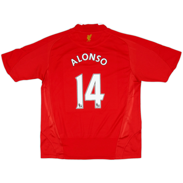 2008-10 Liverpool Home Shirt Alonso #14 - 8/10 - (M.Boys)