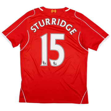 2014-15 Liverpool Home Shirt Sturridge #15 - 7/10 - (XL.Boys)