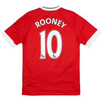 2015-16 Manchester United Home Shirt Rooney #10 - 8/10 - (XL.Boys)